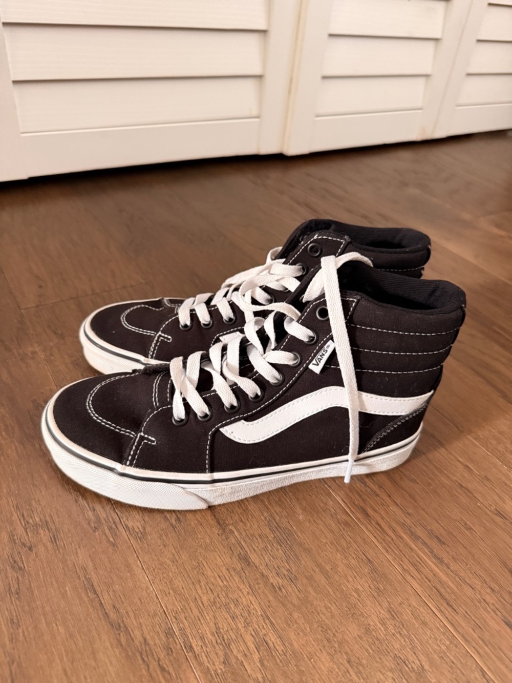 Vans Black & White High-Top Skate Sneakers